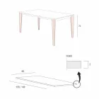 Kitchen Table in Painted Metal with Top in Fenix Made in Italy - Efisto Viadurini