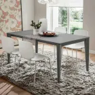 Kitchen Table in Painted Metal with Top in Fenix Made in Italy - Efisto Viadurini