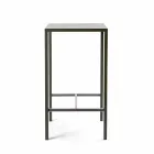 Outdoor Painted Metal Square Bar Table Made in Italy - Fada Viadurini