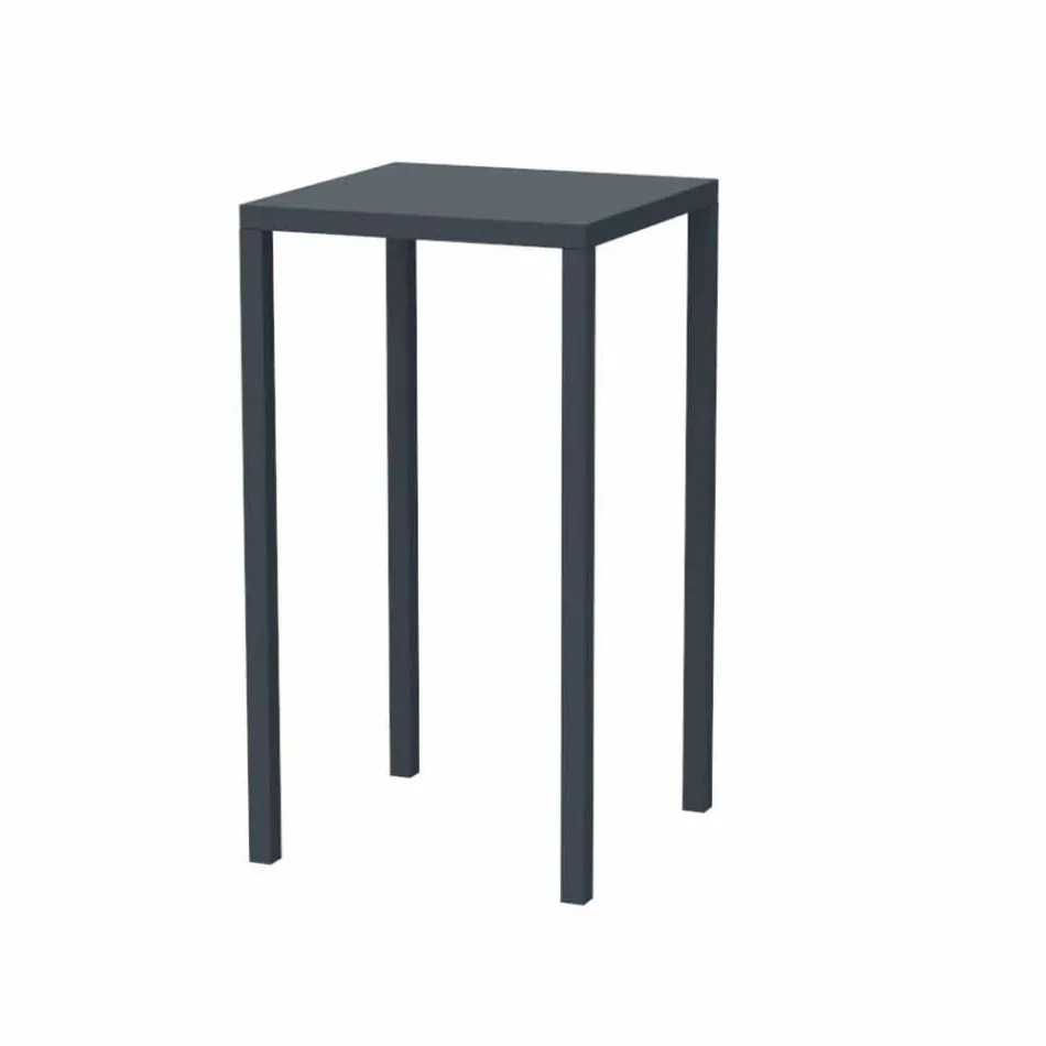 Square Bar Table in Painted Metal Made in Italy - Cuba Viadurini