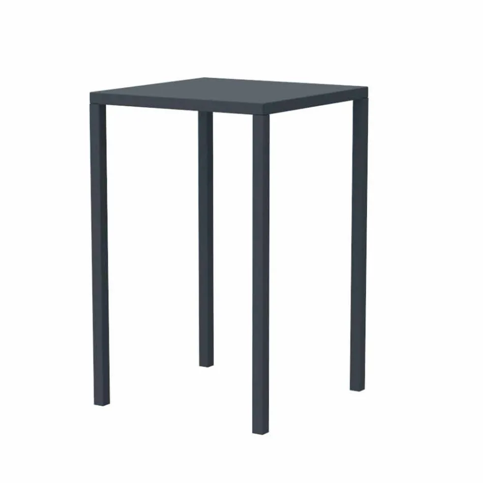 Square Bar Table in Painted Metal Made in Italy - Cuba Viadurini