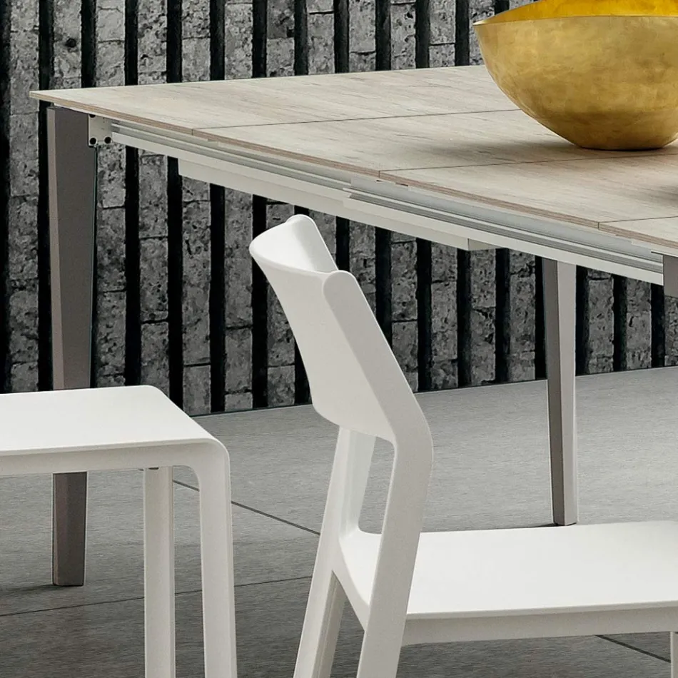 Extendable Kitchen Table up to 240 cm in Hpl Made in Italy - Fantastic Viadurini