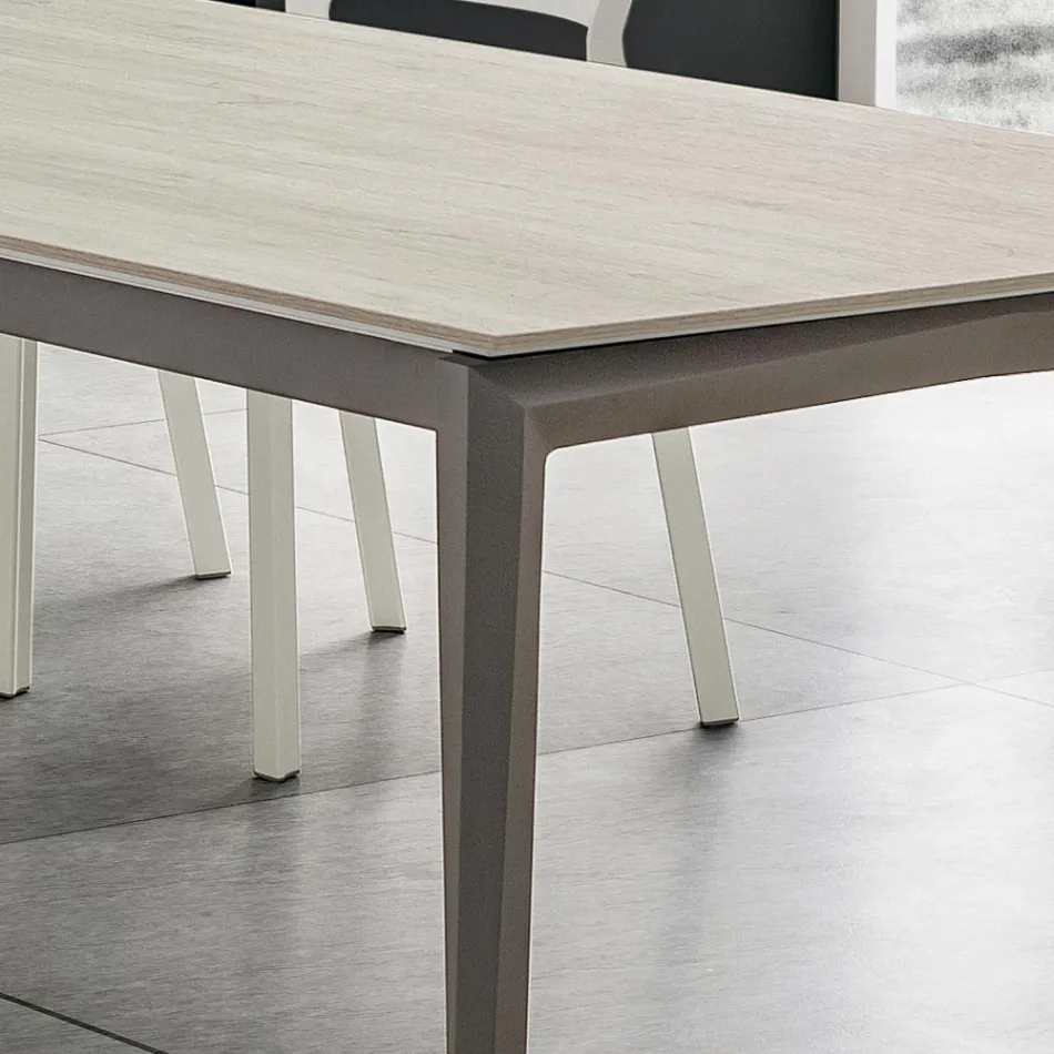 Extendable Kitchen Table up to 240 cm in HPL Made in Italy - Fantastic Viadurini