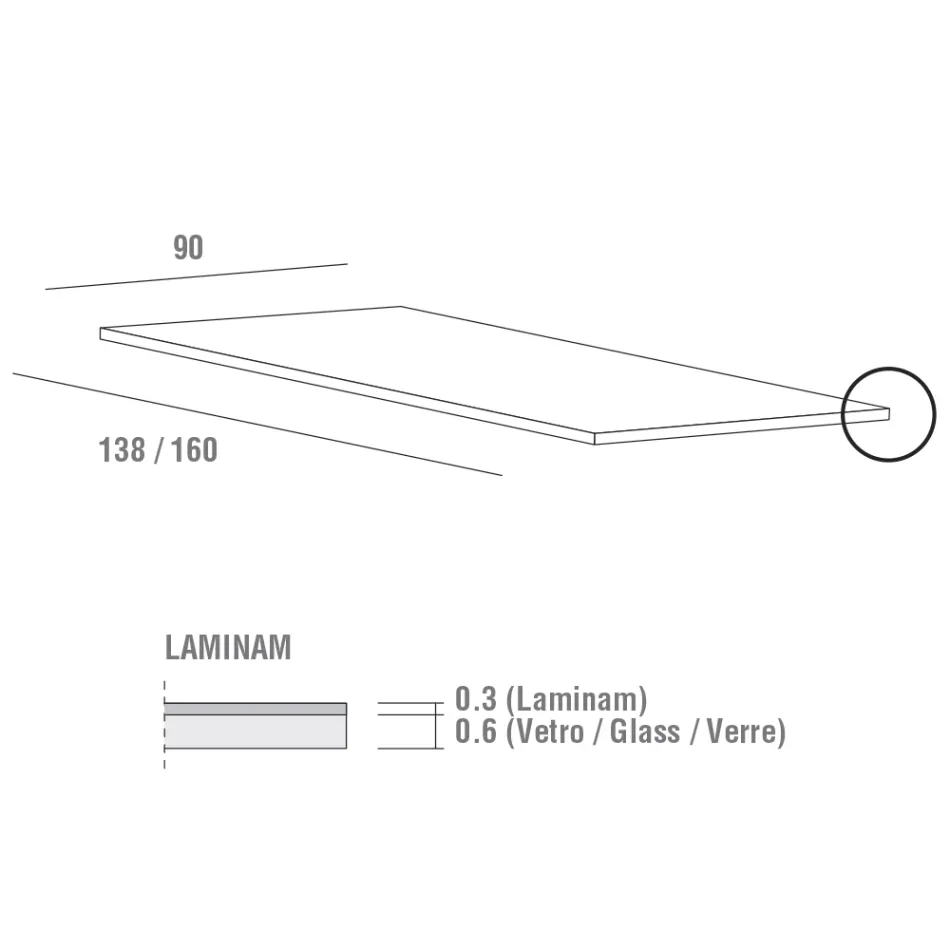 Extendable Kitchen Table in Fine Laminam Ceramic Made in Italy - Efisto Viadurini