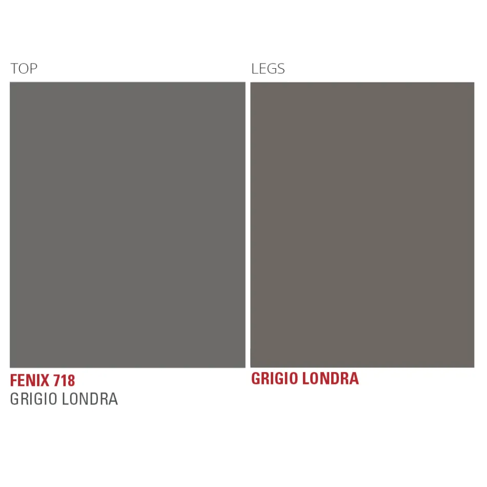 Kitchen Table with Barrel Top in Fenix Made in Italy, Luxury - Lingotto Viadurini