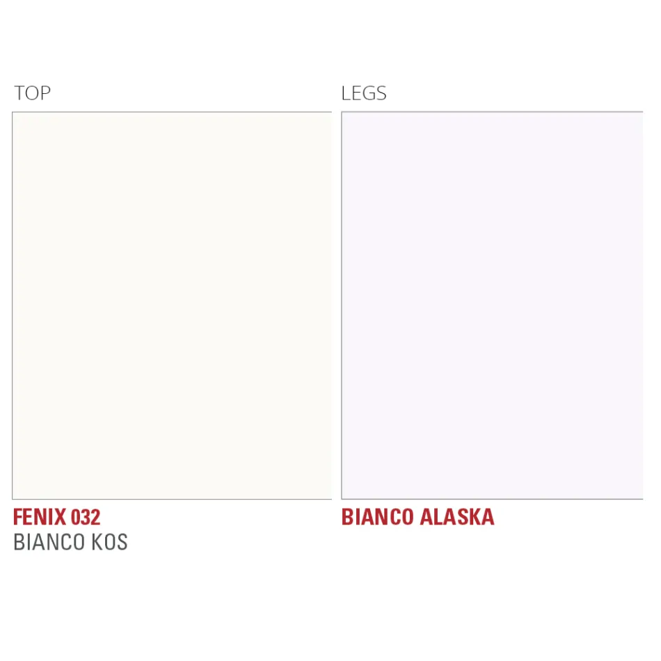 Kitchen Table in Fenix and White Metal of Quality Made in Italy - Carlino Viadurini