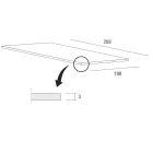 Kitchen Table in Fenix and White Metal of Quality Made in Italy - Carlino Viadurini