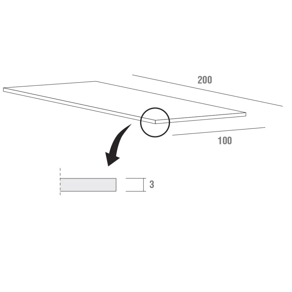 Kitchen Table in Fenix and White Metal of Quality Made in Italy - Carlino Viadurini
