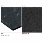 Hpl Kitchen Table with Anthracite Metal Base Made in Italy - Aresto Viadurini