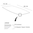 Kitchen Table in Laminam with Metal Structure Made in Italy - Carlino Viadurini