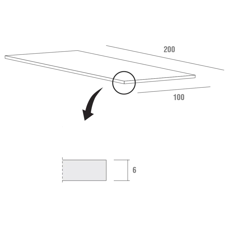 Kitchen Table in Wood and Metal Made in Italy, High Quality - Dotto Viadurini