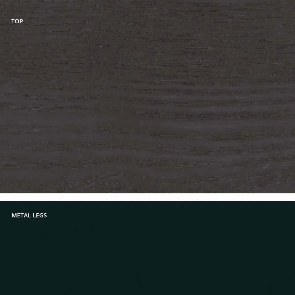 Kitchen table in MDF and metal made in Italy, Wilmer Viadurini