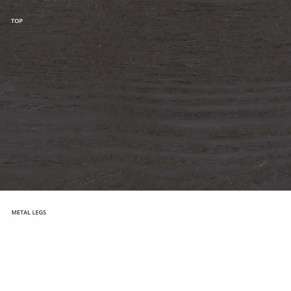 Kitchen table in MDF and metal made in Italy, Wilmer Viadurini