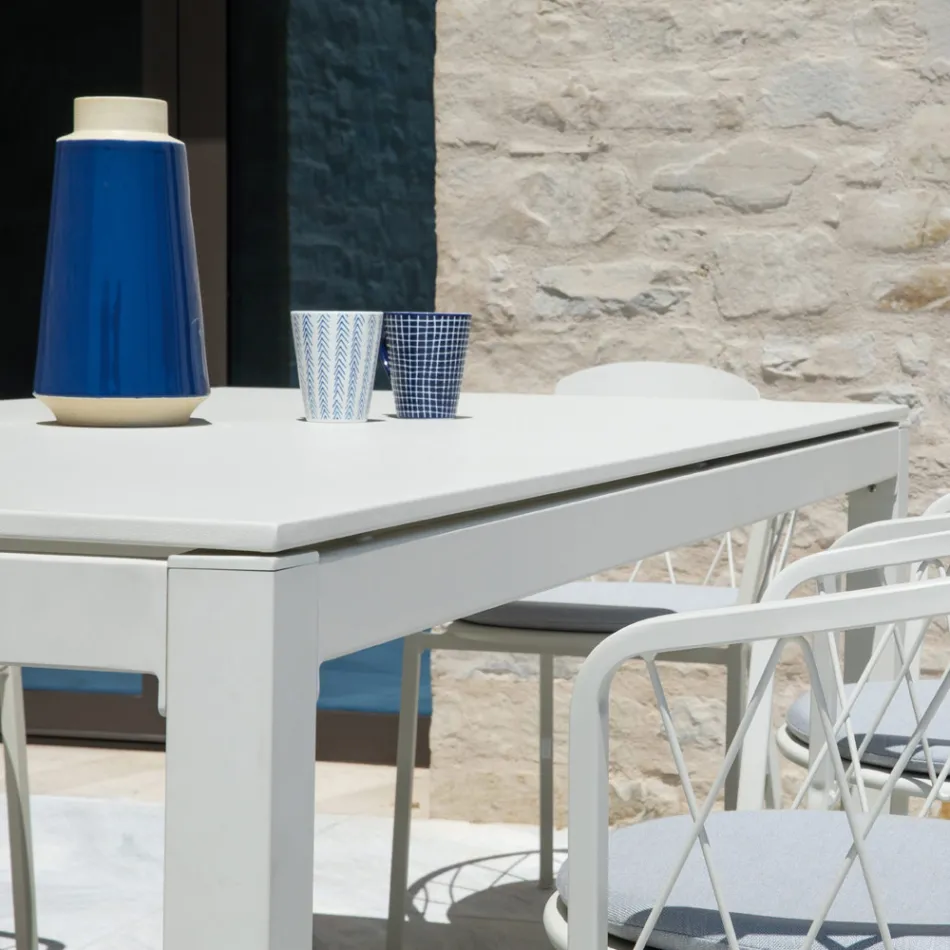 Outdoor Table Extendable to 250 cm in Metal Made in Italy - Beverly Viadurini