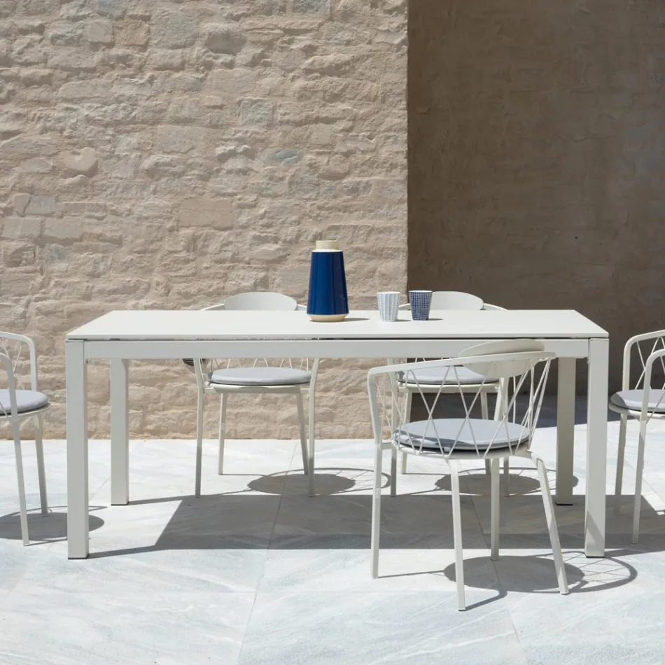 Outdoor Table Extendable to 250 cm in Metal Made in Italy - Beverly Viadurini