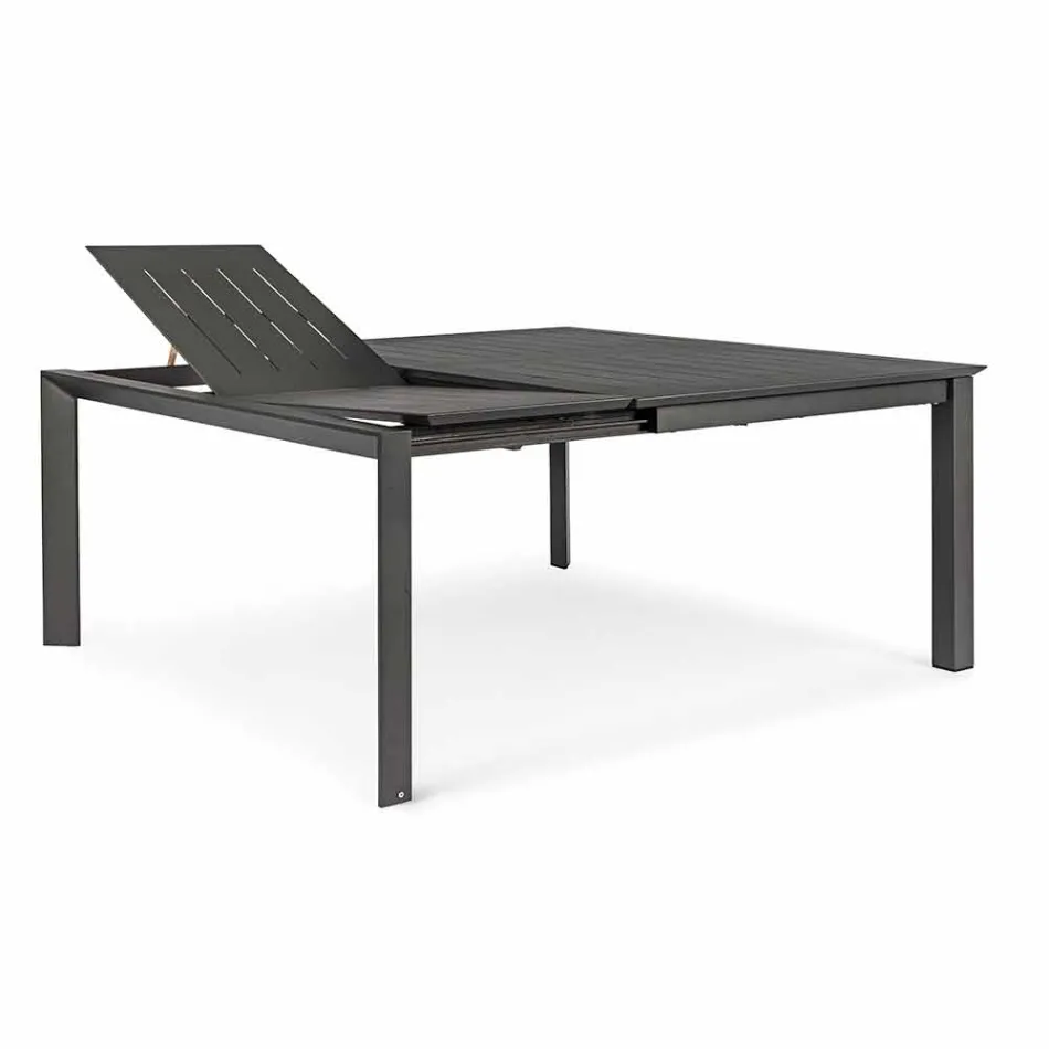 Extendable Outdoor Table Up to 160 cm in Aluminum Homemotion - Andries Viadurini