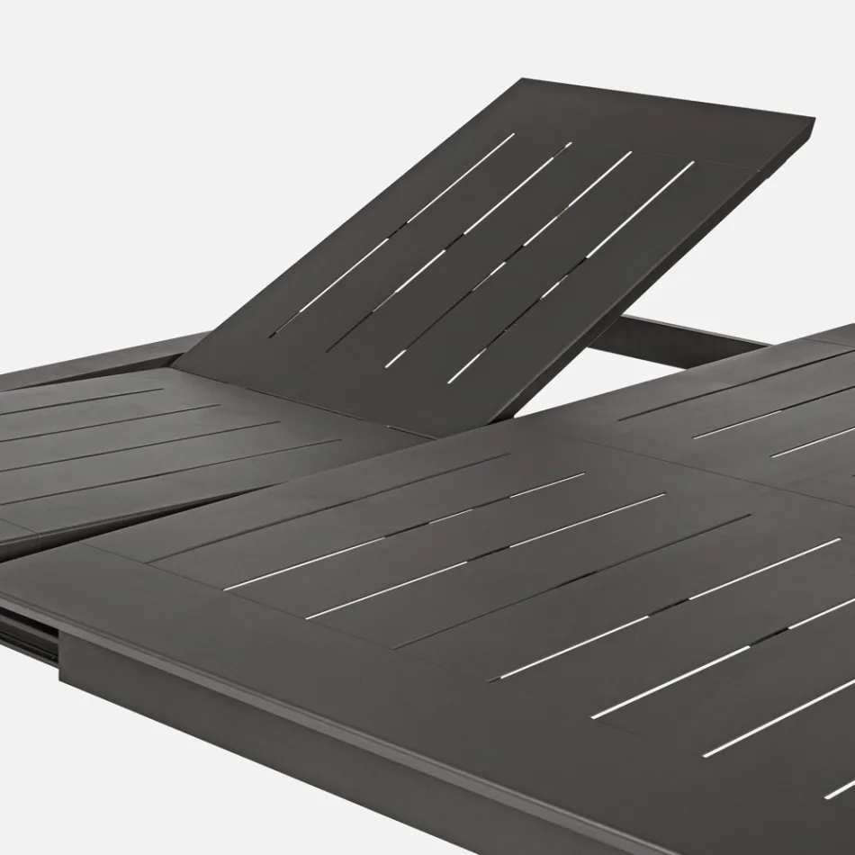 Extendable Outdoor Table up to 160 cm in Aluminium, Homemotion - Andries Viadurini