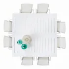 Extendable Outdoor Table up to 160 cm in Aluminium, Homemotion - Andries Viadurini