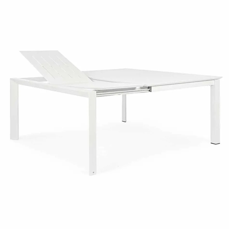 Extendable Outdoor Table Up to 160 cm in Aluminum Homemotion - Andries Viadurini