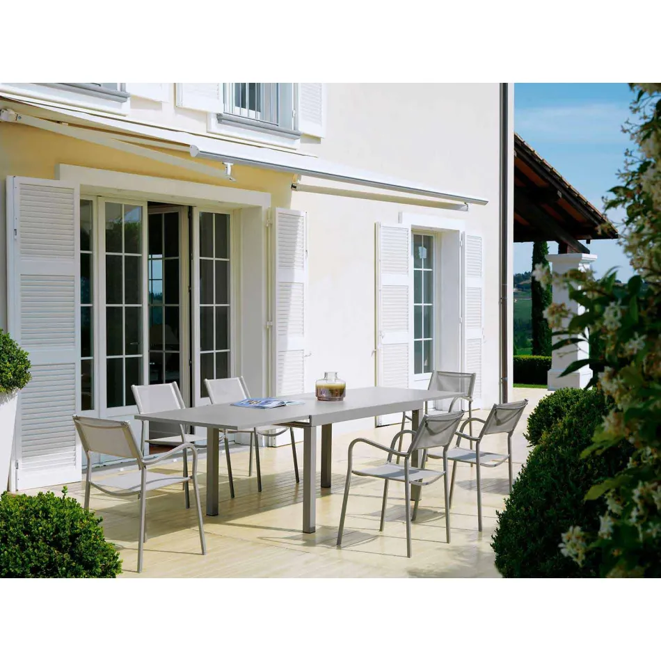 Extendable Outdoor Table Up to 280 cm in Metal Made in Italy - Dego Viadurini