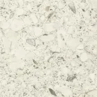 Outdoor Table with Wooden Base and Terrazzo White Ceramic Top - Infinity Viadurini