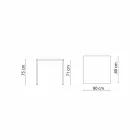 Modern Stackable Square Metal Outdoor Table Made in Italy - Aila Viadurini