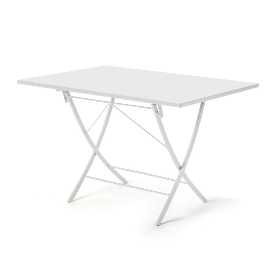 Galvanized Steel Outdoor Table Made in Italy - Blair Viadurini