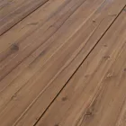 Outdoor Table in Acacia Wood with Legs in Painted Steel - Sheldon Viadurini