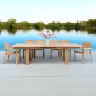 Outdoor Table in Teak Wood Extendable to 270 cm - Marie Viadurini