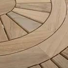 Outdoor Teak Table with Swivel Central Top, Homemotion - Dimitris Viadurini