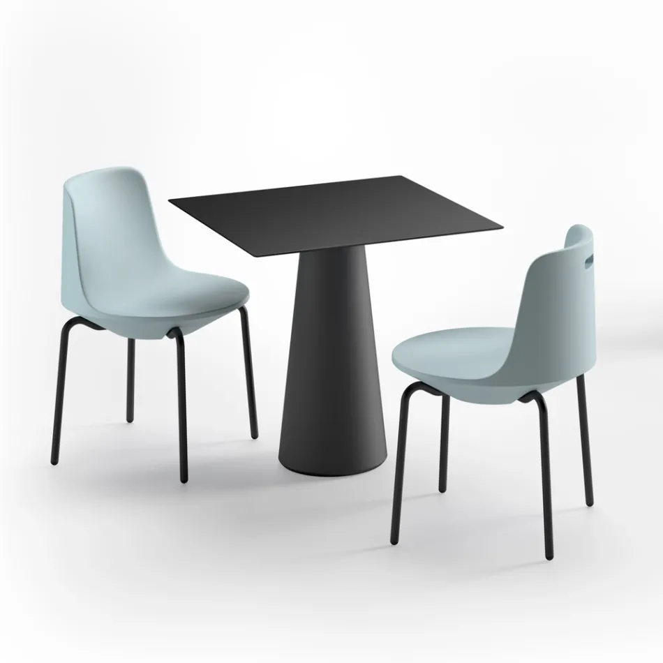Modern Outdoor Table in Hpl and Matt Polyethylene Made in Italy - Forlina Viadurini