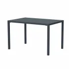 Self-Leveling Rectangular Metal Outdoor Table Made in Italy - Binda Viadurini