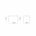 Self-Leveling Rectangular Metal Outdoor Table Made in Italy - Binda Viadurini