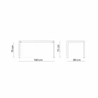 Self-Leveling Rectangular Metal Outdoor Table Made in Italy - Binda Viadurini