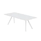 Rectangular Outdoor Table in Galvanized Steel Made in Italy - Brienne Viadurini