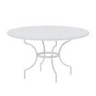 Round Outdoor Table in Galvanized Steel Made in Italy - Sibo Viadurini