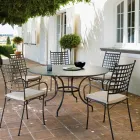 Round Outdoor Table in Galvanized Steel Made in Italy - Sibo Viadurini