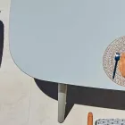 Varaschin Ellisse design outdoor table in colored aluminum Viadurini