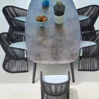 Varaschin Ellisse design outdoor table in colored aluminum Viadurini