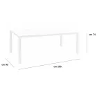 Garden Table with Painted Aluminum Structure and Glass Top - Salim Viadurini