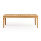 Garden Table with Brushed Natural Teak Structure - Artes Viadurini