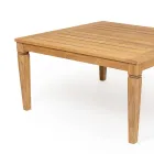 Garden Table with Brushed Natural Teak Structure - Artes Viadurini