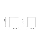 Rectangular Galvanized Steel Garden Table Made in Italy - Azul Viadurini