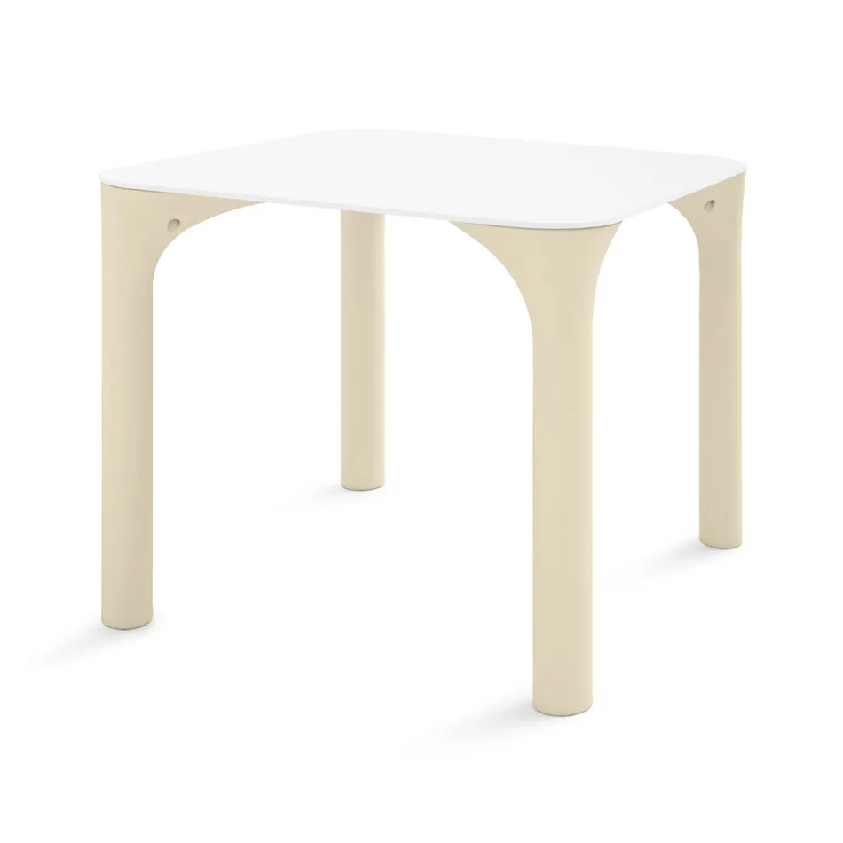 Garden Table in Hpl with Polyethylene Legs Made in Italy - Glen Viadurini