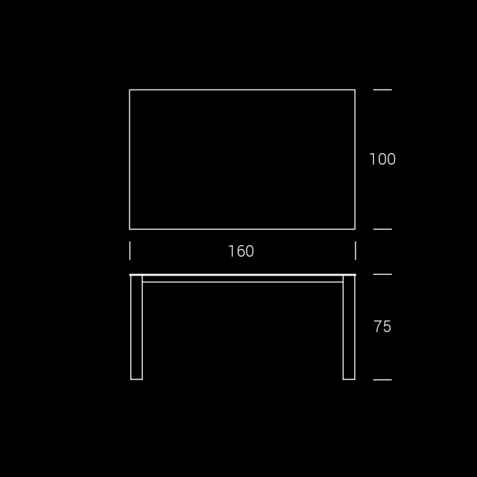 HPL Garden Table with Aluminum Structure Made in Italy - Carl Viadurini