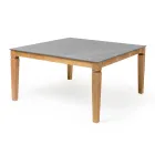Garden Table in Natural Teak and Ceramic Top - Artes Viadurini