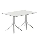 Luxury Garden Table in Aluminum and Hpl White or Gunmetal - Filomena Viadurini