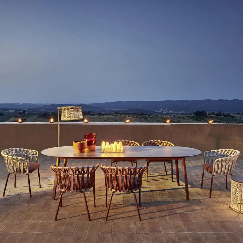 Garden Table Colored Hpl Top Made in Italy - Emma by Varaschin Viadurini