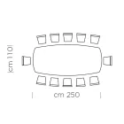 Barrel-shaped Dining Table with Veneered Top Made in Italy - Settimmio Viadurini