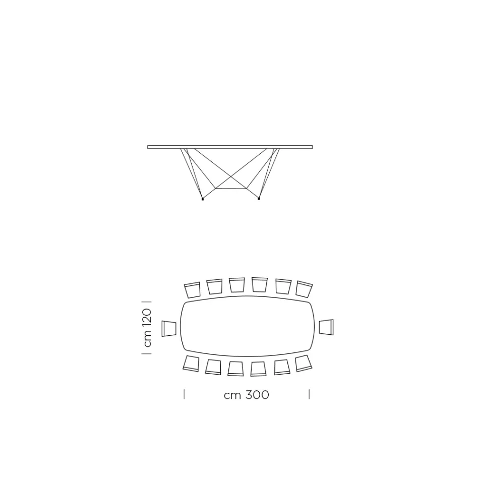 Ceramic Barrel Dining Table Made in Italy - Ezzellino Viadurini